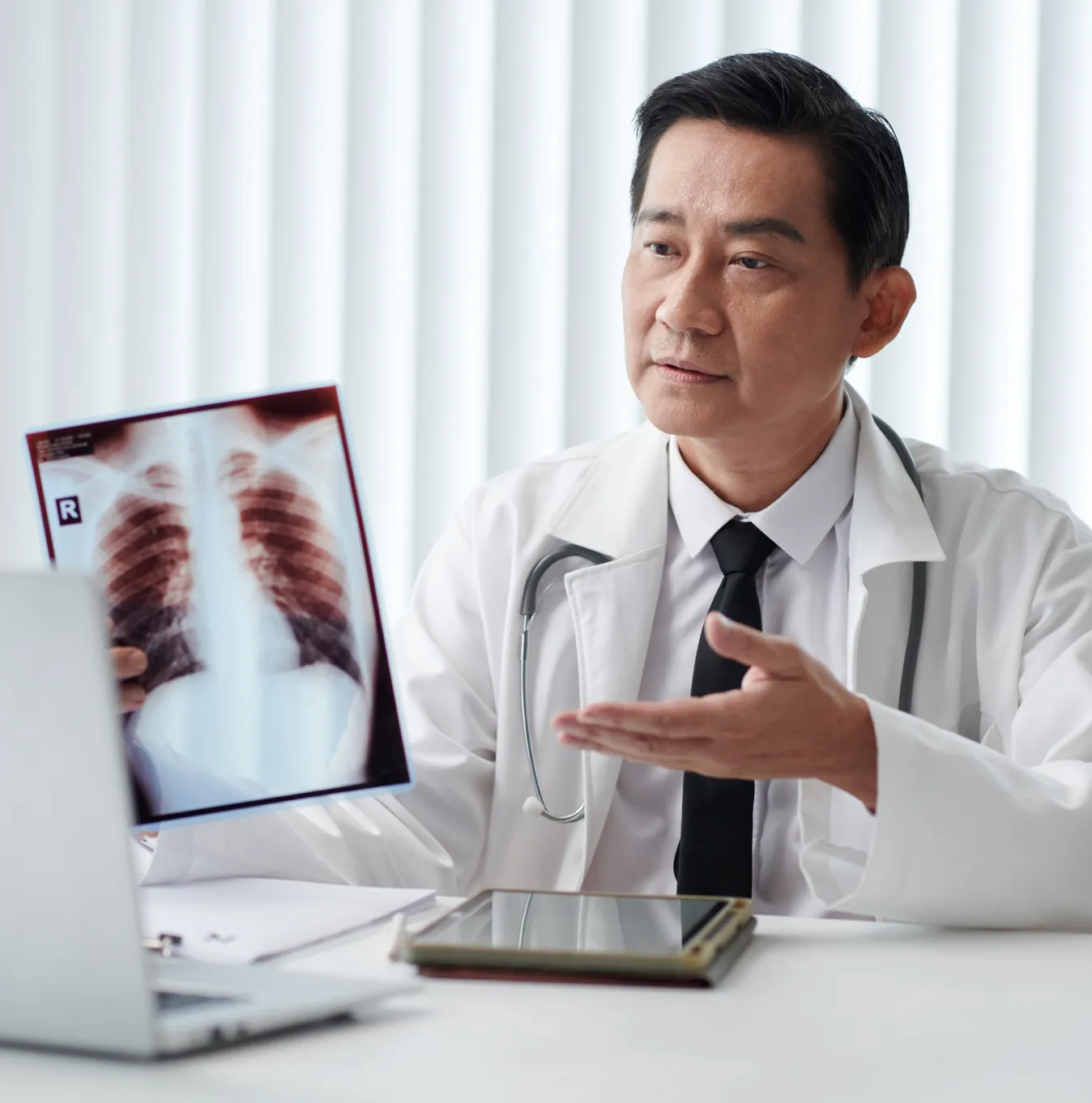 Pulmonologist Reviewing CT