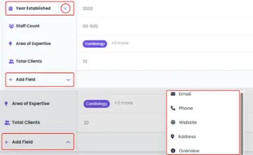 Illustration: Customizable comparison fields